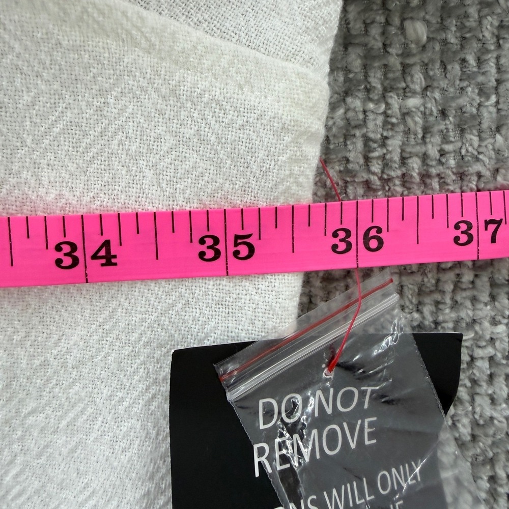 KS Island Henley Shirt Mens 5XL Big White NWT 3/4 Sleeve Textured Cotton Beach - Picture 8 of 9